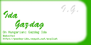 ida gazdag business card